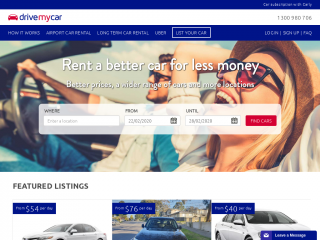 drivemycar.com.au screenshot