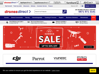 dronesdirect.co.uk screenshot