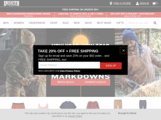 duluthtrading.com screenshot