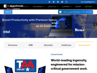 dynabook.com screenshot