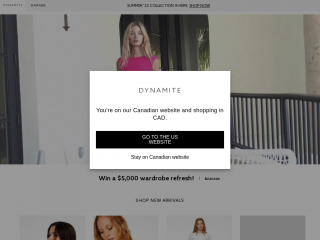 dynamiteclothing.com screenshot