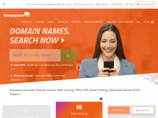 easyspace.com screenshot