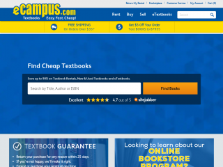 ecampus.com screenshot