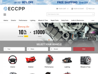 eccppautoparts.com screenshot