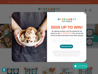 ecreamery.com screenshot