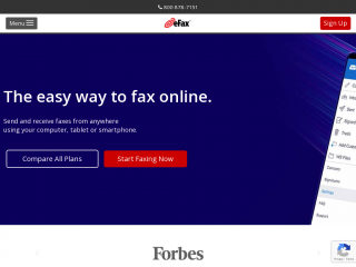 efax.com screenshot