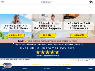 eiderdown.com.au screenshot