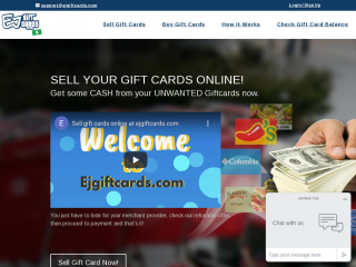 ejgiftcards.com screenshot