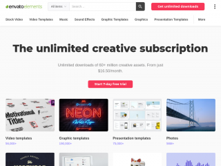 elements.envato.com screenshot