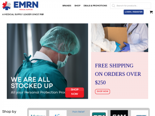 emrnmedicalsupplies.com screenshot