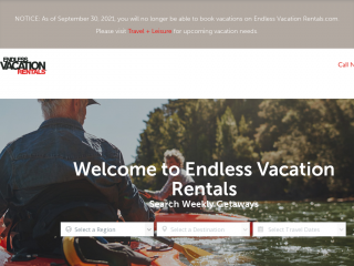 endlessvacationrentals.com screenshot