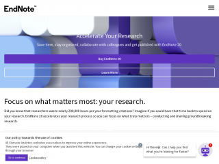 endnote.com screenshot