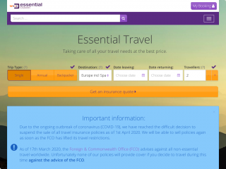 essentialtravel.co.uk screenshot