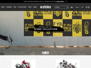 etnies.com screenshot