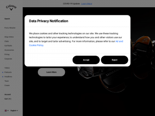 eu.callawaygolf.com screenshot