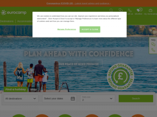 eurocamp.co.uk screenshot