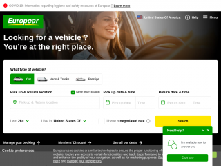 europcar.com screenshot