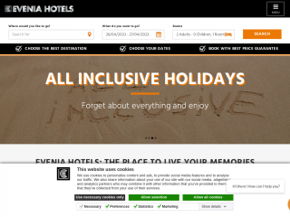 eveniahotels.com screenshot