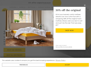 evesleep.co.uk screenshot