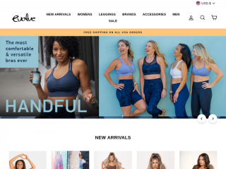 evolvefitwear.com screenshot