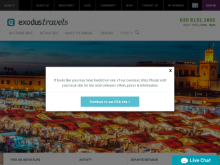 exodus.co.uk screenshot