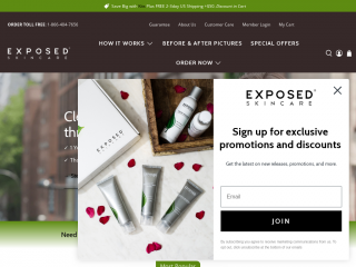 exposedskincare.com screenshot