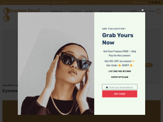 eyeglassdirect.co.uk screenshot