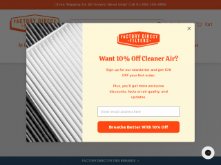 factorydirectfilters.com screenshot