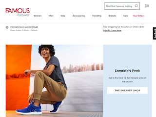 famousfootwear.com screenshot