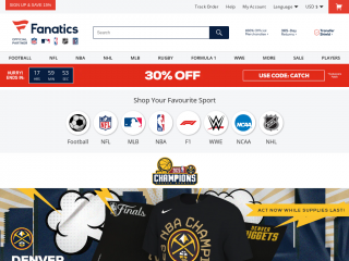 fanatics-intl.com screenshot