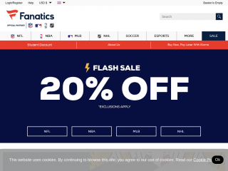 fanatics.co.uk screenshot