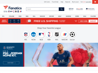 fanatics.com screenshot