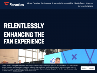 fanaticsinc.com screenshot