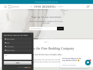 finebedding.co.uk screenshot