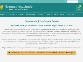 flametreeyogastudio.com.au screenshot
