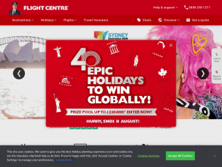 flightcentre.co.uk screenshot