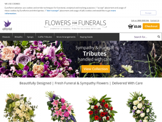 flowersforfunerals.co.uk screenshot