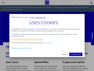 flyingblue.com screenshot