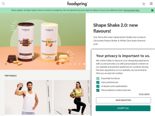 foodspring.co.uk screenshot