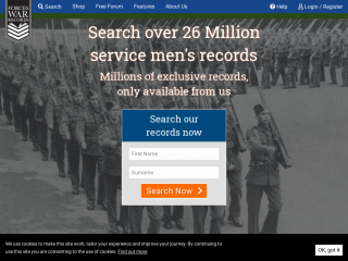 forces-war-records.co.uk screenshot