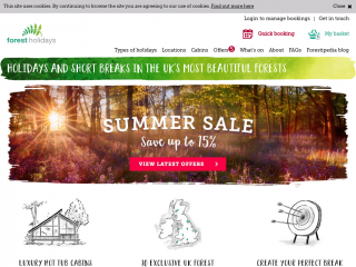 forestholidays.co.uk screenshot