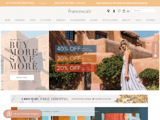 francescas.com screenshot