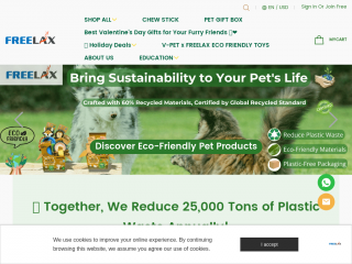freelaxpet.com screenshot