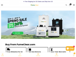 fumeclear.com screenshot