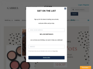 gabrielcosmeticsinc.com screenshot