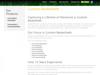 gamedaybasketballs.com screenshot