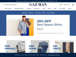 gazman.com.au screenshot