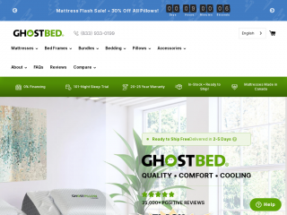 ghostbed.ca screenshot