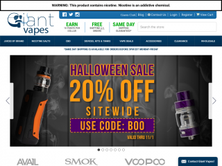 giantvapes.com screenshot