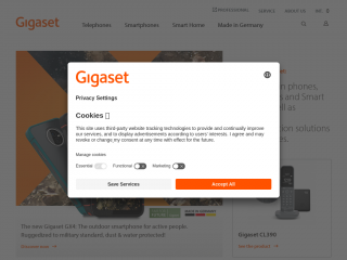 gigaset.com screenshot